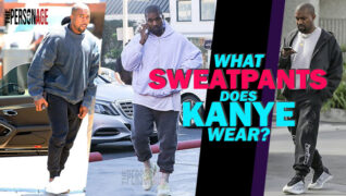 kanye wearing sweatpants