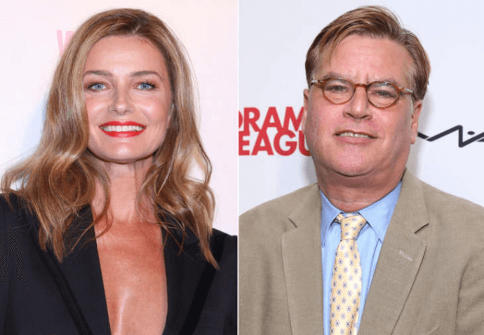 Aaron Sorkin with Paulina Porizkova