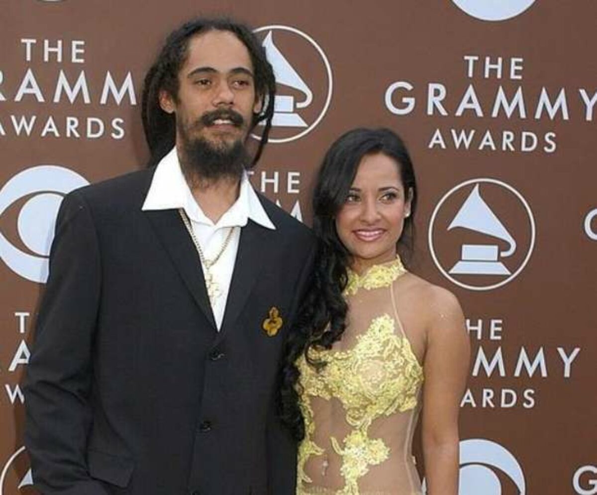 Damian Marley with gracious, Wife Cristal Chaitram 