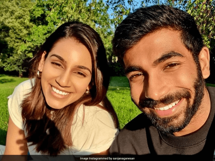 Jasprit Bumrah with Sanjana Ganesan